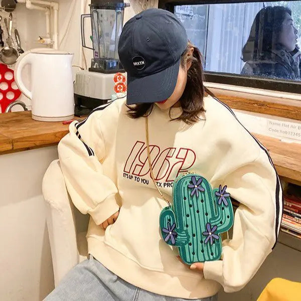 Funny Cactus Shaped Women's Bag Chain Shoulder Cross Bag