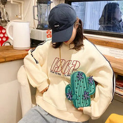 Funny Cactus Shaped Women's Bag Chain Shoulder Cross Bag