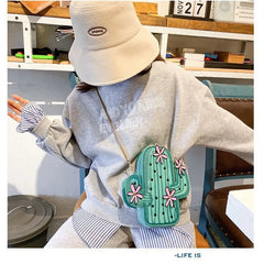 Funny Cactus Shaped Women's Bag Chain Shoulder Cross Bag