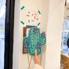 Funny Cactus Shaped Women's Bag Chain Shoulder Cross Bag