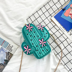 Funny Cactus Shaped Women's Bag Chain Shoulder Cross Bag