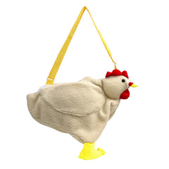 Funny Women Hen Shape Plush Bag Cartoon Chicken Crossbody Shoulder Bag