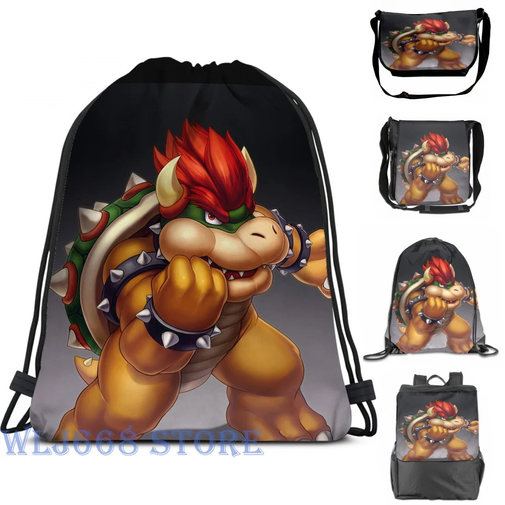 Funny Bowser Graphic Print Shoulder Bag for Women Men