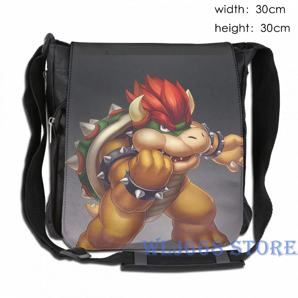 Funny Bowser Graphic Print Shoulder Bag for Women Men