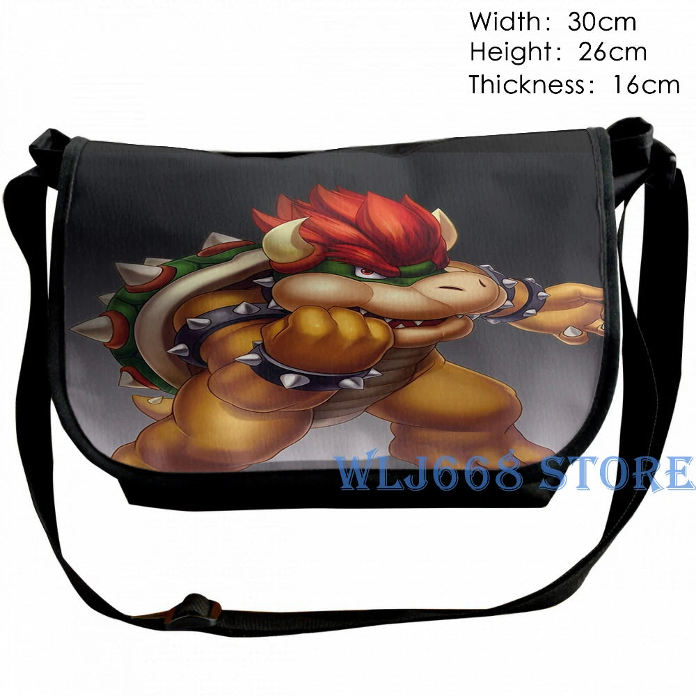 Funny Bowser Graphic Print Shoulder Bag for Women Men