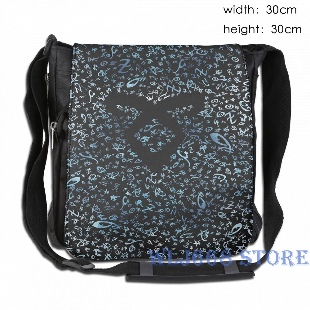 Funny Graphic Print Shoulder Bag Shadowhunters Rune Texture