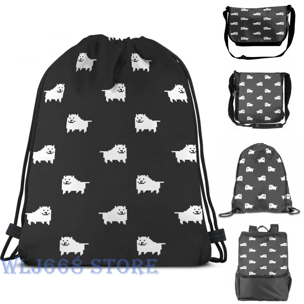 Funny Shoulder Bag Women Men Undertale Annoying Dog Gym Backpack