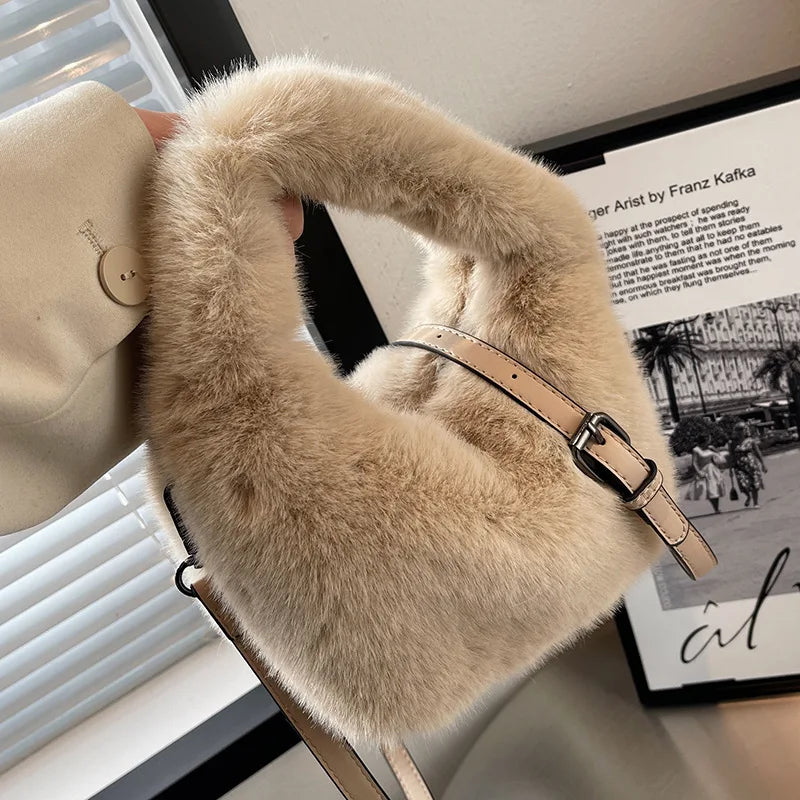 Furry Crossbody Bag Plush Small Handbag