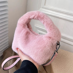 Furry Crossbody Bag Plush Small Handbag