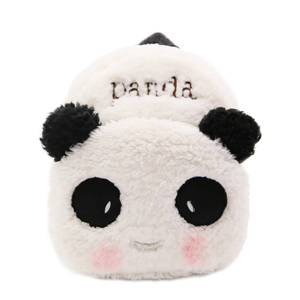 Furry Plush Winter Backpack Kids Girl Schoolbag Hand Warmer School Bag