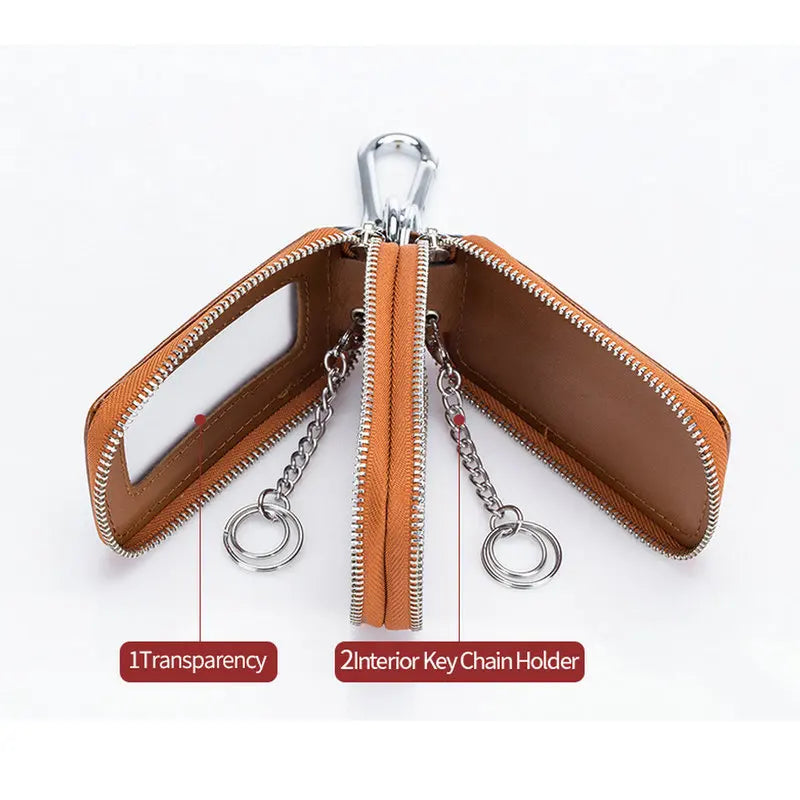 Fashion Key Holder Double Zipper Car Key Wallet