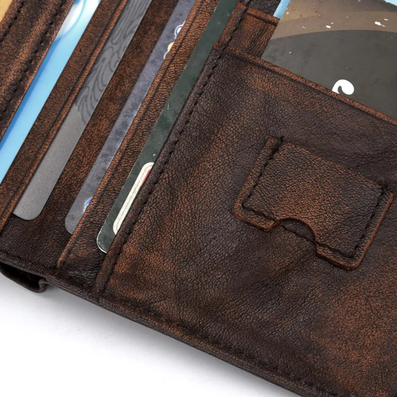 Anti-Theft Leather Men's Wallet Brush Wallet For Men