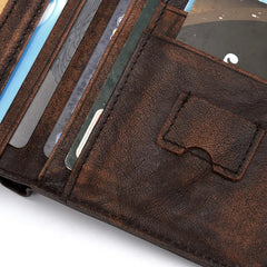 Anti-Theft Leather Men's Wallet Brush Wallet For Men