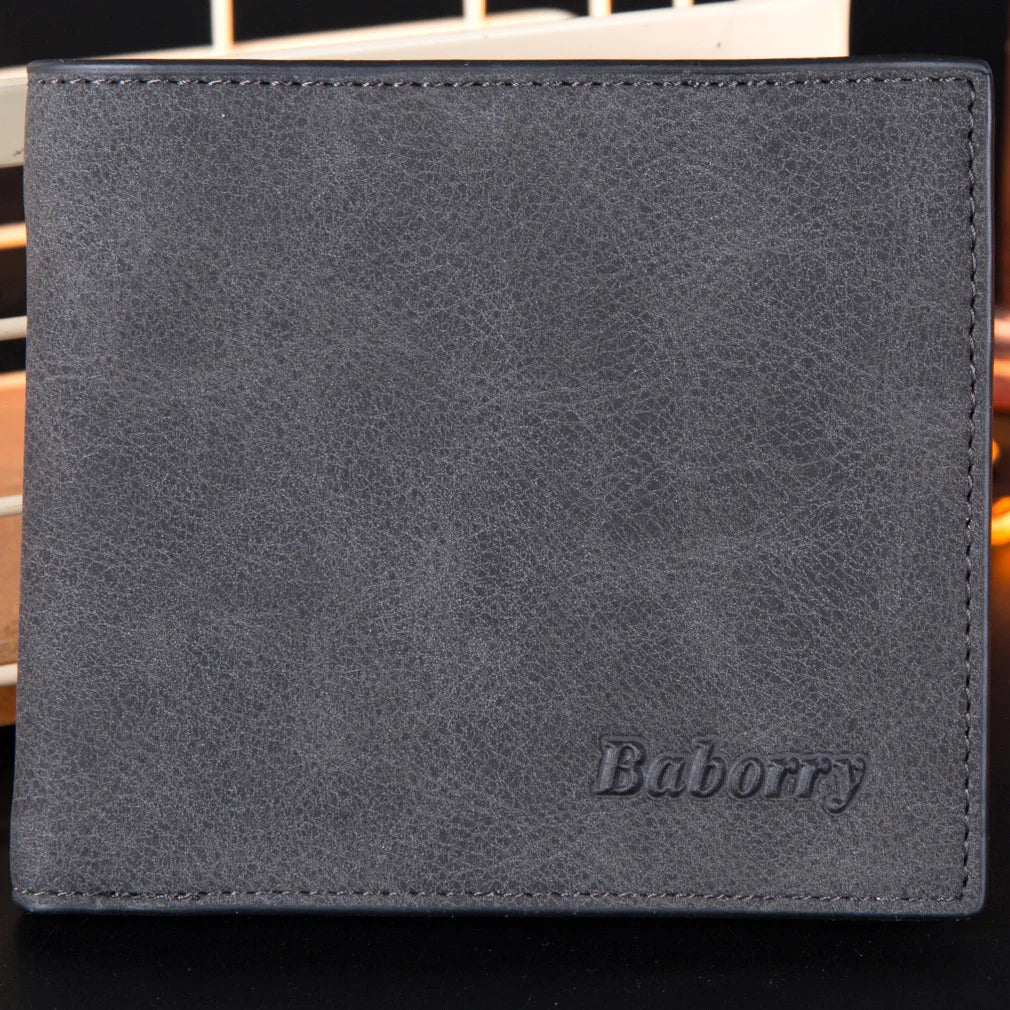 RFID PU Leather Change Bag Men Wallet Version Men's Short Wallet Pu Wallet Purse
