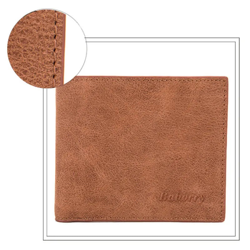 RFID PU Leather Change Bag Men Wallet Version Men's Short Wallet Pu Wallet Purse