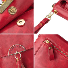 Red Mini Cellphone Bag Crossbody Wallet Long Strap