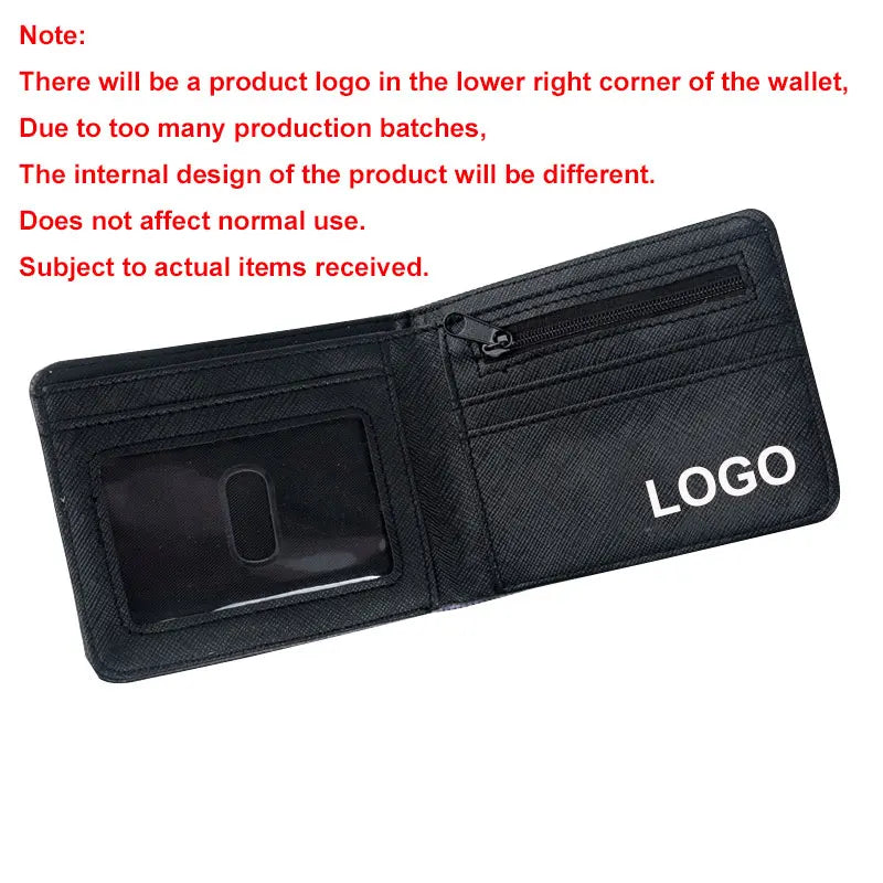 Comic Student Wallets Short PU Purse Cosplay Gift Q02