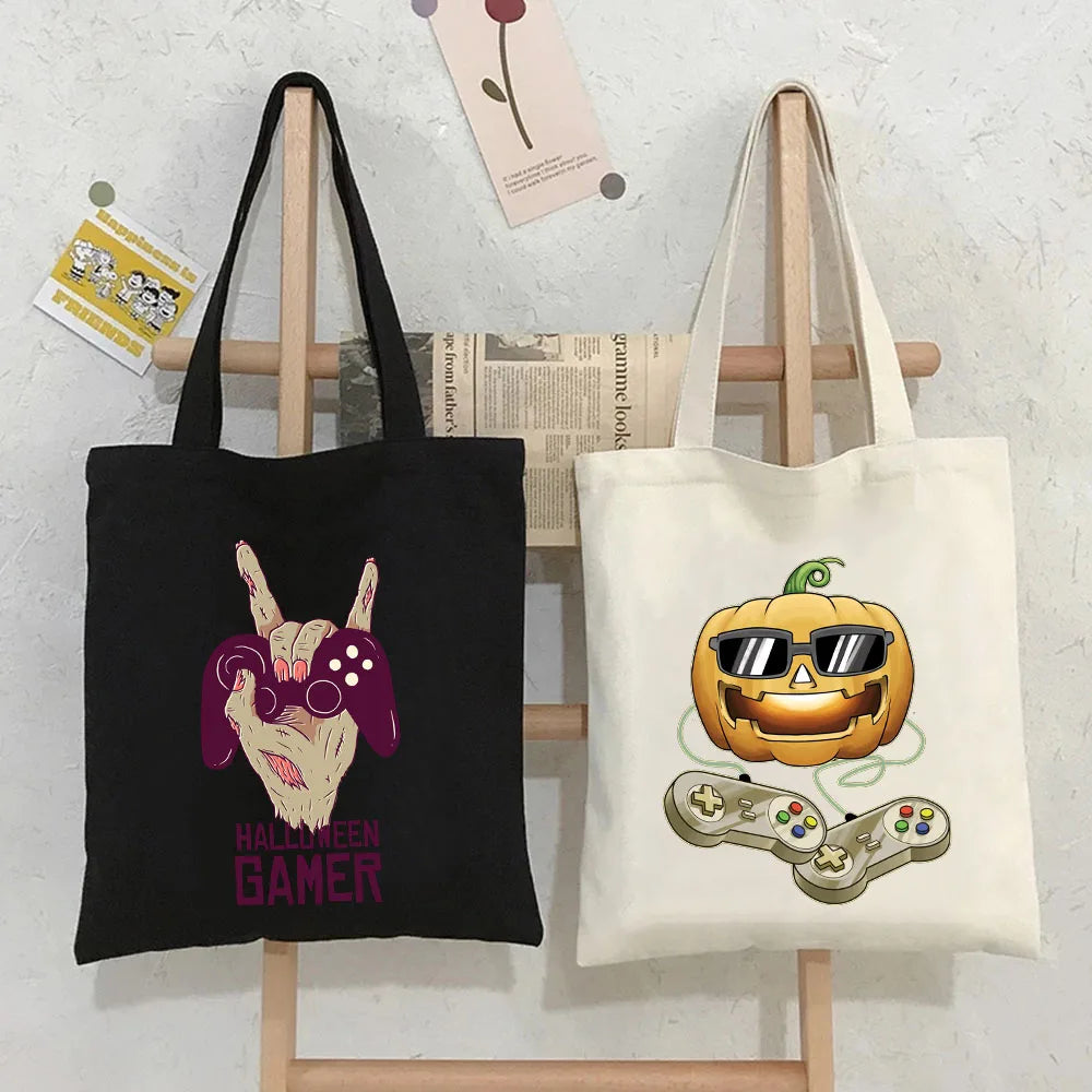 Gaming Game Handle Controller Player Video Room Women Canvas Shopper Bag