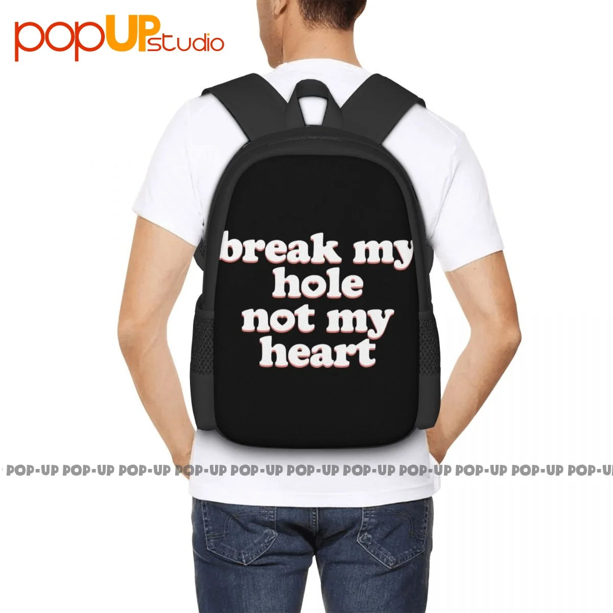Gay Break Heart Hole Lgbt Pridegran Canaria Masc Fem Bottom Backpack