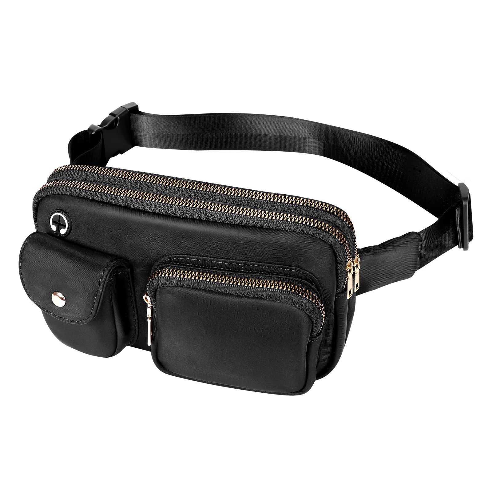 Geestock Fanny Pack for Women Double Zipper Waterproof Waist Bags