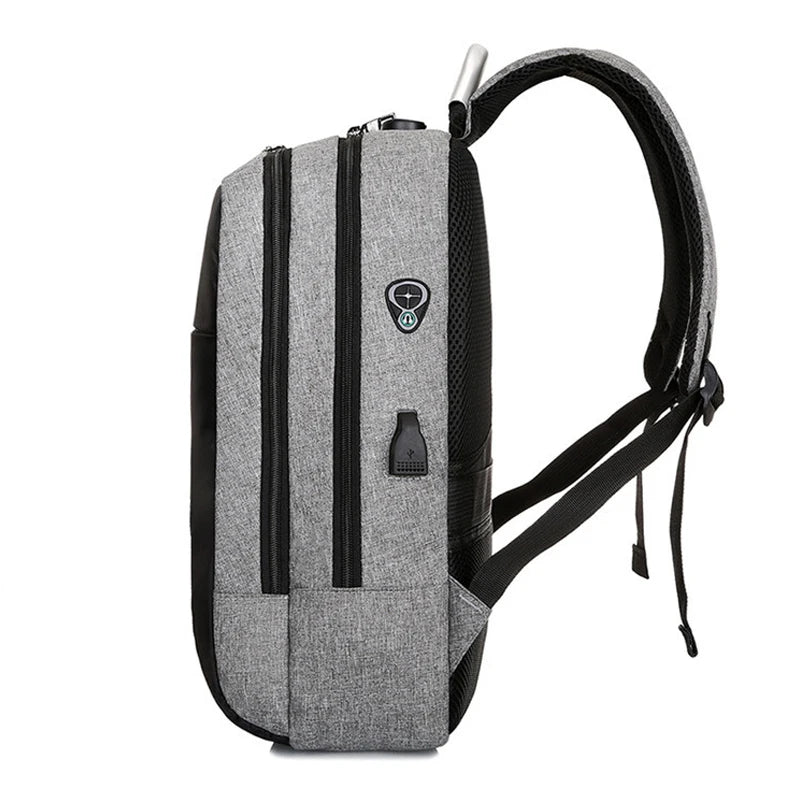 Geestock Men Anti Theft Backpack 15.6 Inch USB Charging Business Travel Bags