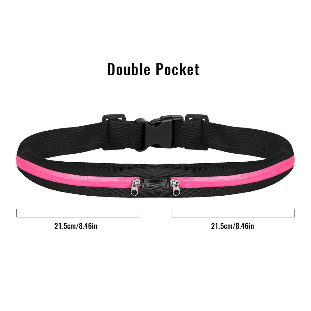 Geestock Waterproof Sport Running Belt Bag Jogging Waist Pocket