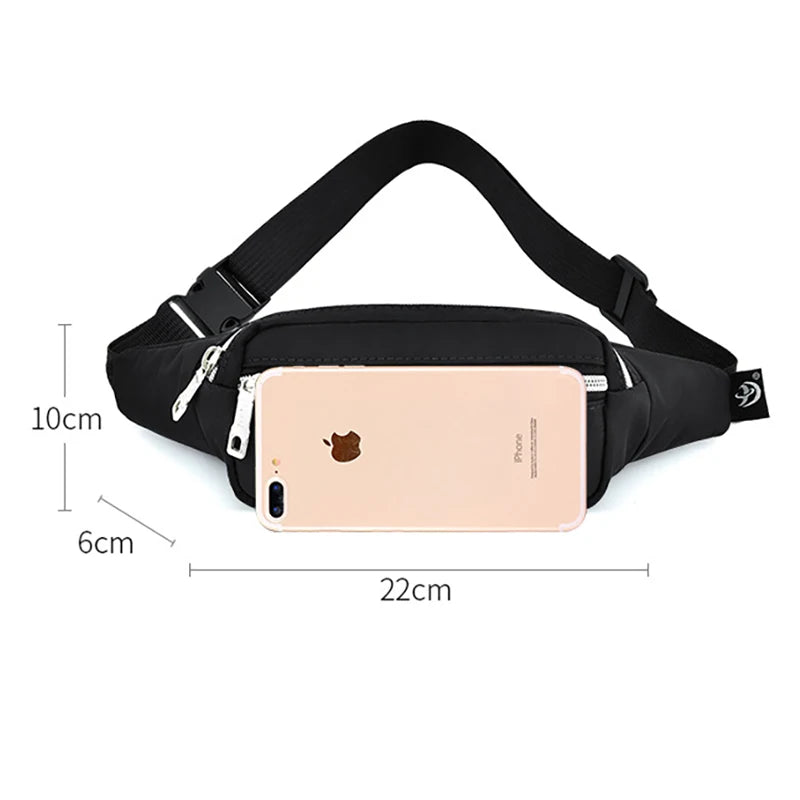 Geestock Waist Bag Pack Purse Fanny Pack Belt Bags Pouch Men Travel Cell Phone B