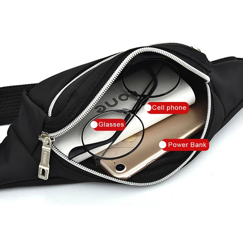 Geestock Waist Bag Pack Purse Fanny Pack Belt Bags Pouch Men Travel Cell Phone B