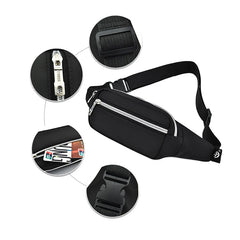 Geestock Waist Bag Pack Purse Fanny Pack Belt Bags Pouch Men Travel Cell Phone B