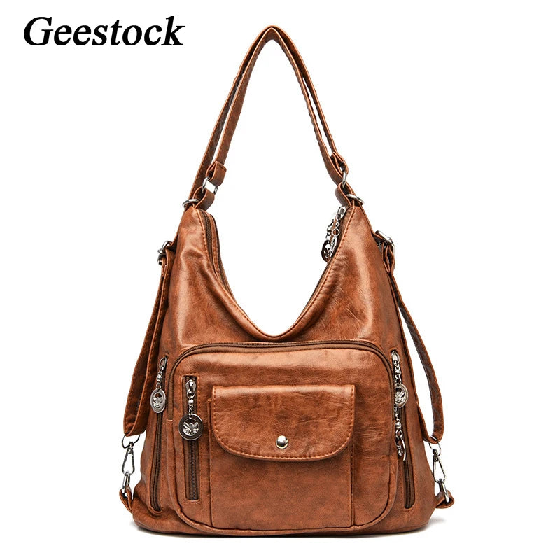 Geestock Women's Shoulder Bags Large Capacity Vintage Handbag
