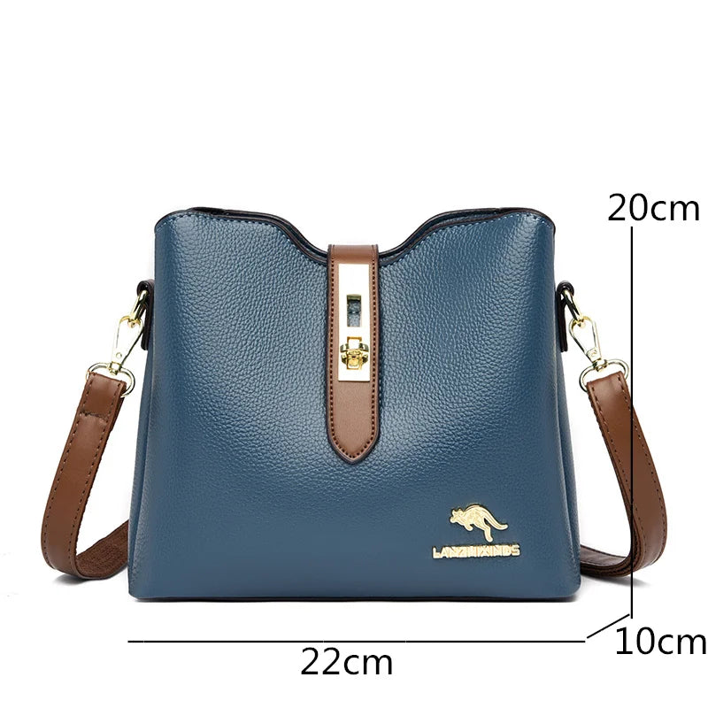 Soft Leather Women's Handbags High Small Shoulder Bags Ladies Crossbody Bags