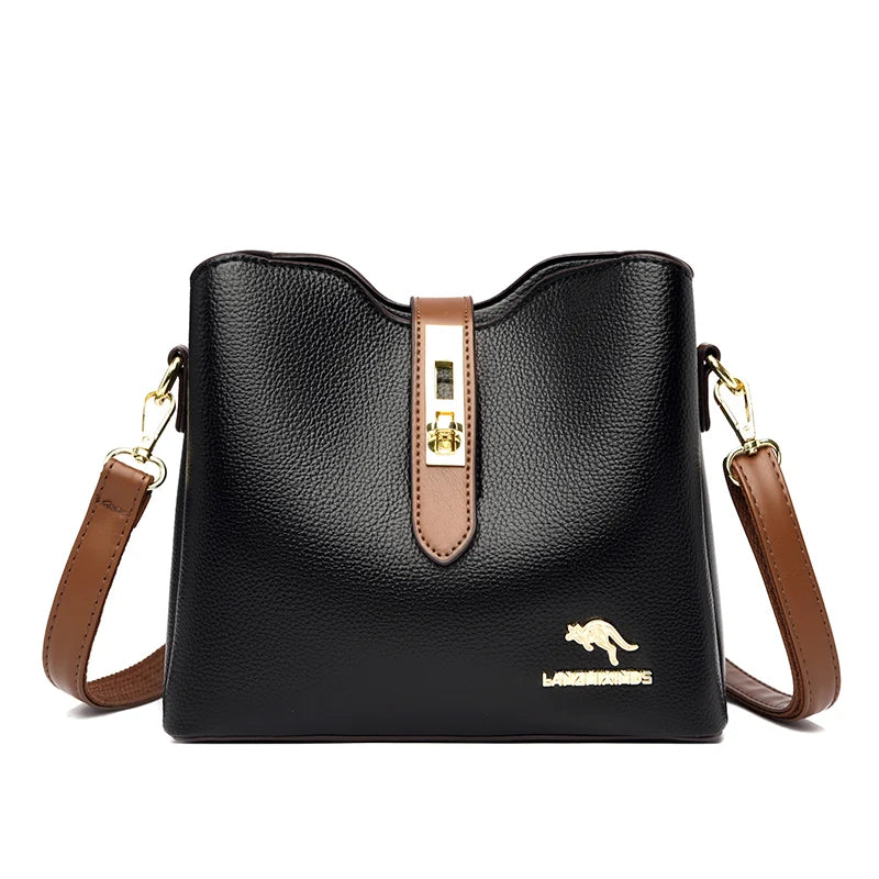 Soft Leather Women's Handbags High Small Shoulder Bags Ladies Crossbody Bags