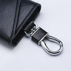Cow Leather Key Wallets Buckle Multifunction Key Bag Holder