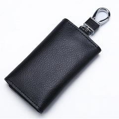 Cow Leather Key Wallets Buckle Multifunction Key Bag Holder