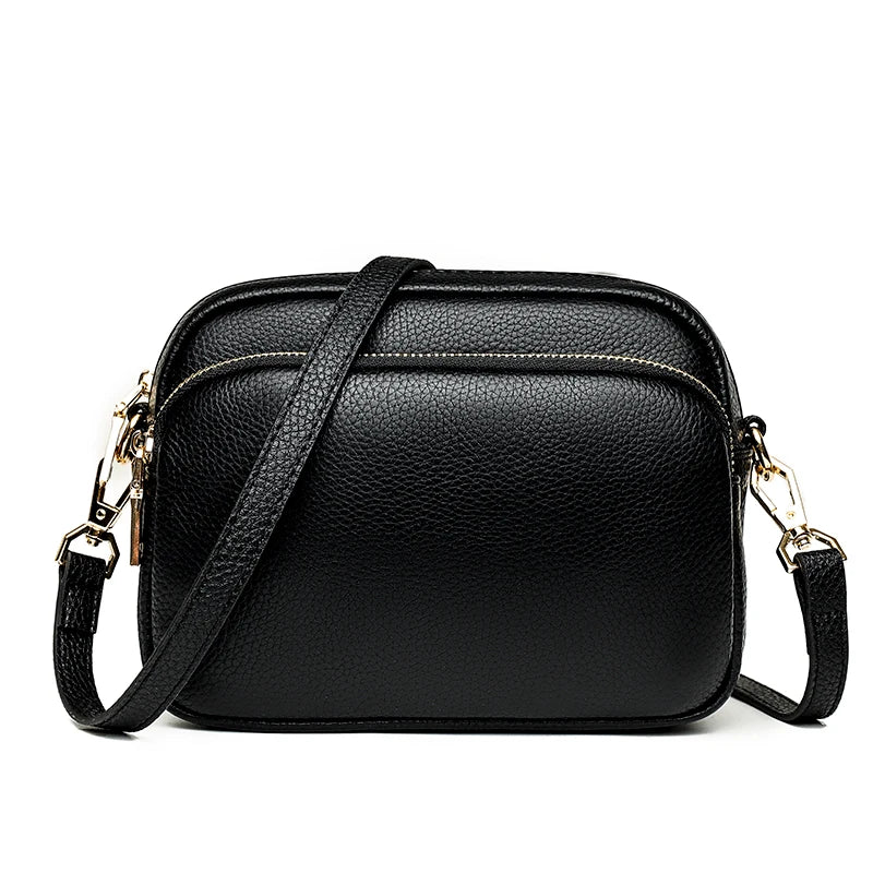 Cowhide Top Layer Leather Women Bag Shoulder Bag Ladies CrossBodyBag