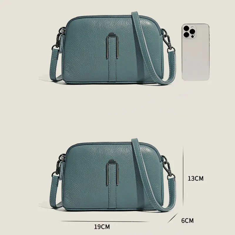 Women's Leather Shoulder Bag Crossbody Messenger Pack Clutch Phone Bags