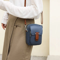 Women's Leather Multi-layer Phone Shoulder Bag