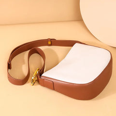 Soft Cowhide Leather Bucket Shoulder Bag for Women