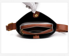 Soft Cowhide Leather Bucket Shoulder Bag for Women