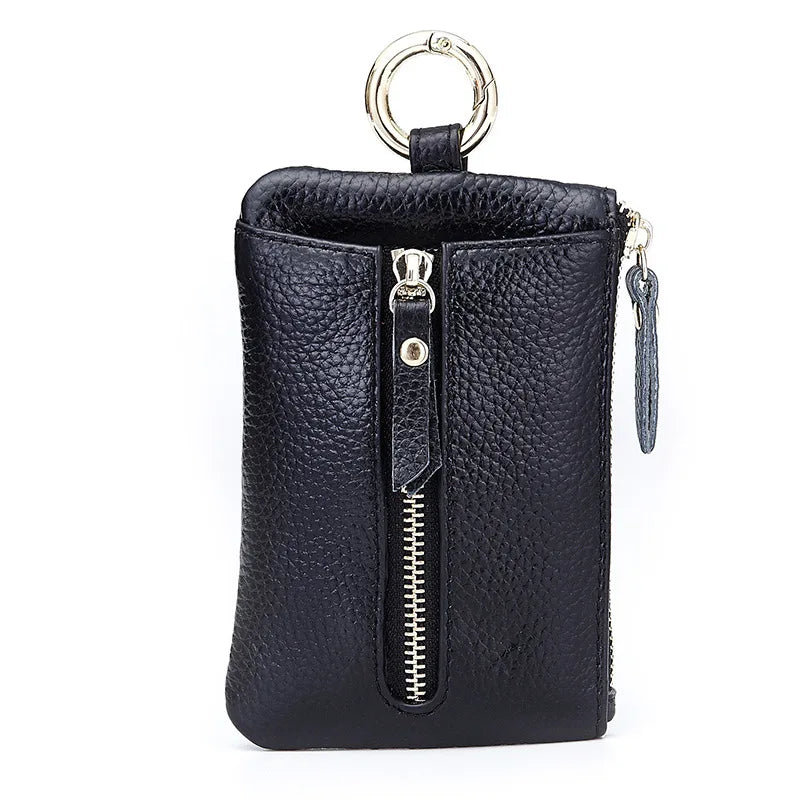 Leather Car Key Wallets Men Holder Housekeeper Keys Organizer Women Keychain