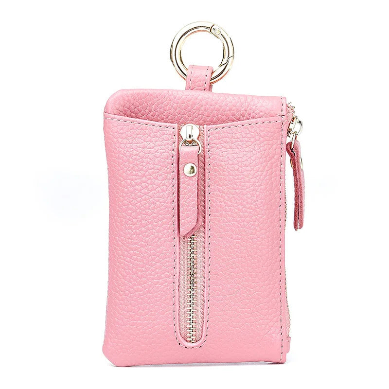 Leather Car Key Wallets Men Holder Housekeeper Keys Organizer Women Keychain