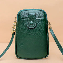 Cow Leather Crossbody Bag Women Casual Solid Shoulder Messenger Mini Clutch