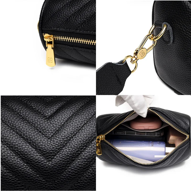 Leather Crossbody Bag Shoulder Messenger Bags For Women Female Casual Handbags