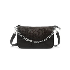 Crocodile Pattern Leather Crossbody Bag for Women