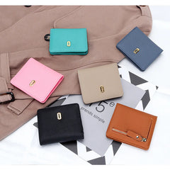 Women's Bifold Leather Wallet Slim Small Purse Money Bag