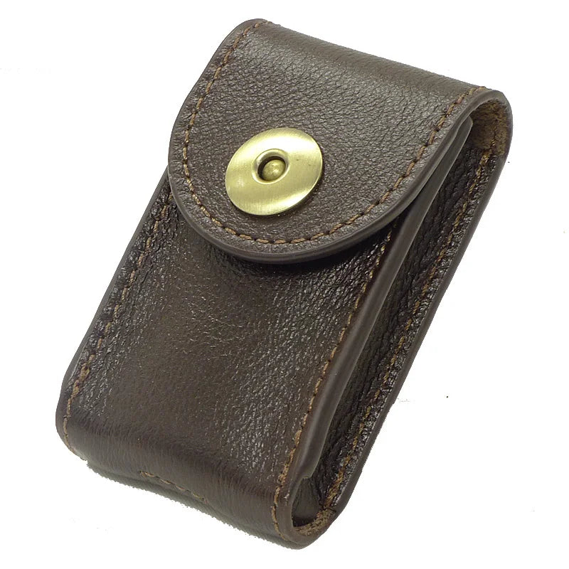 Leather Men Belt Wallet Waist Bag Key Pouch