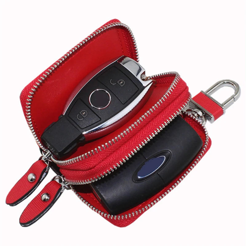 Leather Key Wallet Men & Women Car Key Bag