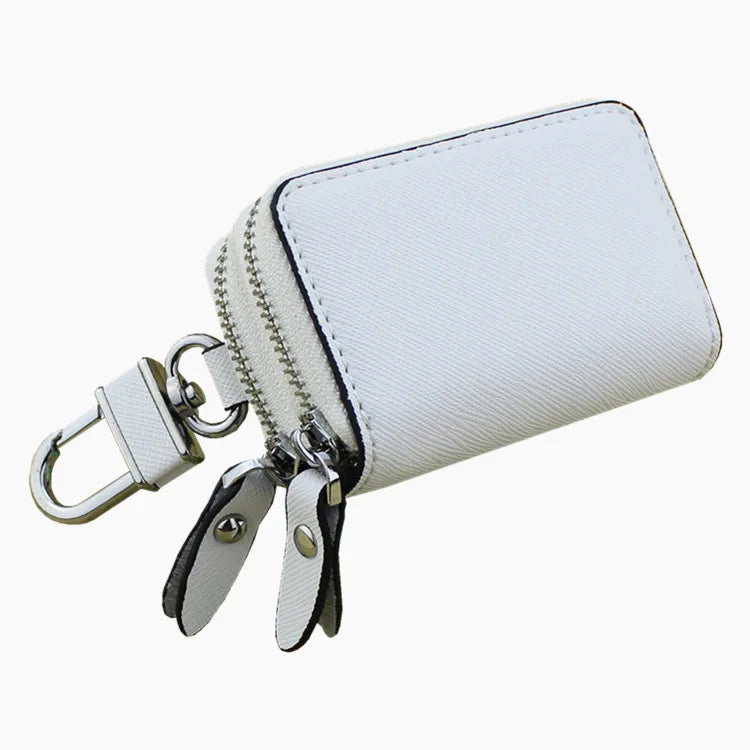 Leather Key Wallet Men Women Car Key Bag Function Key Case Ladies Housekeeper