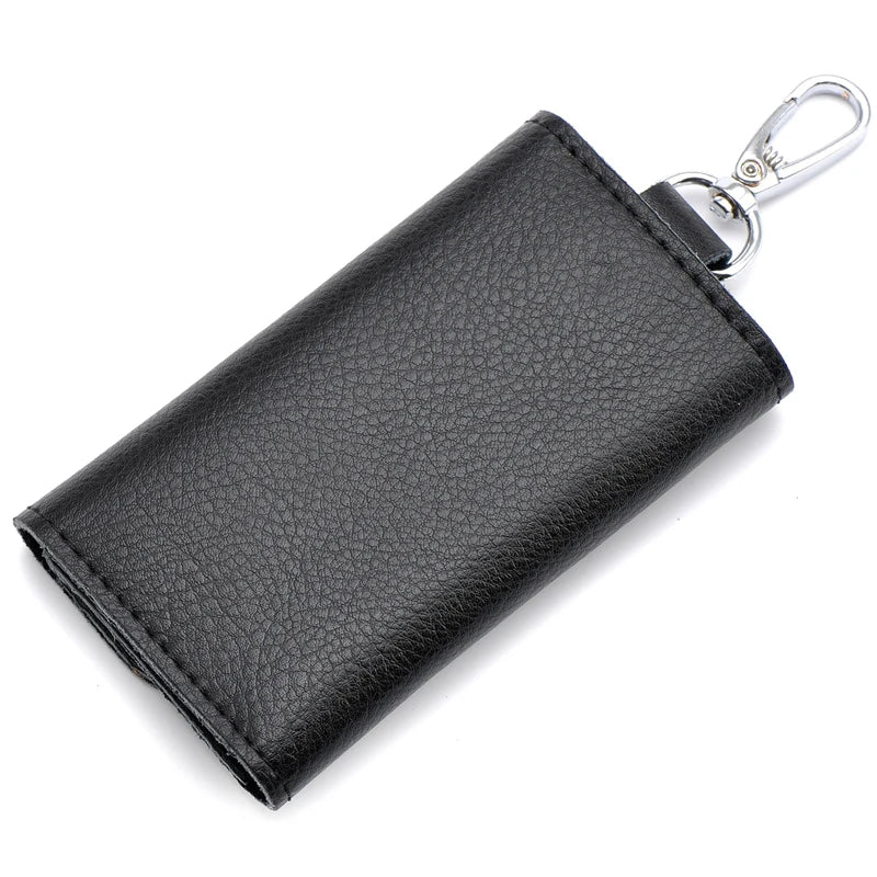 Leather Key Wallets Men Key Holder Male Keys Organizer Women Keychain