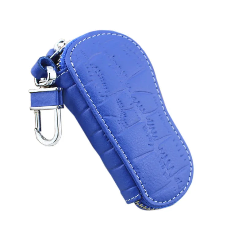Leather Keychain Holder Organizer Wallet Car Key Pouch